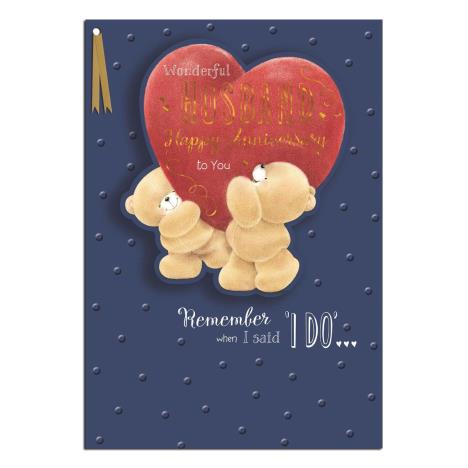 Wonderful Husband Large Forever Friends Anniversary Card